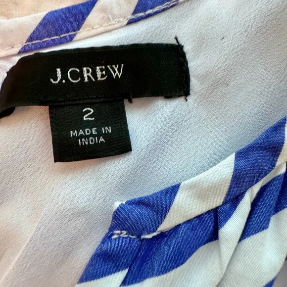 J.Crew striped cotton poplin wide leg jumpsuit size 2 - Picture 9 of 10